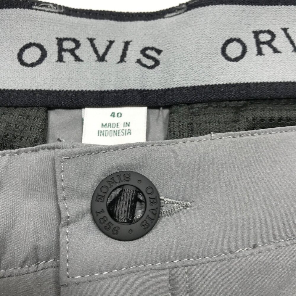 Orvis Mens Tech Shorts 40 Gray 4-Way Stretch Lightweight Hiking Golf New NWT - Picture 3 of 7